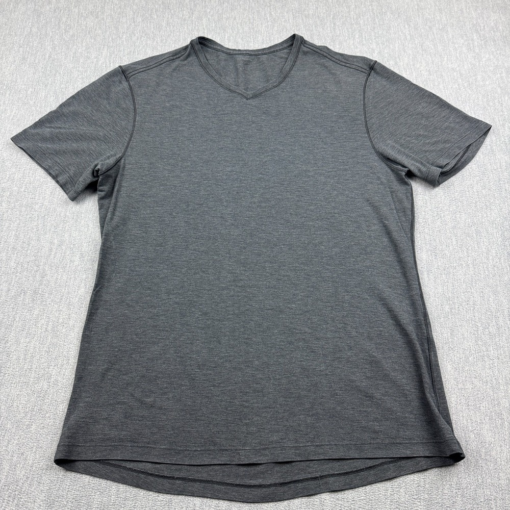 Lululemon Shirt Mens Grey Medium Heather Fundamental Running Training Athletic